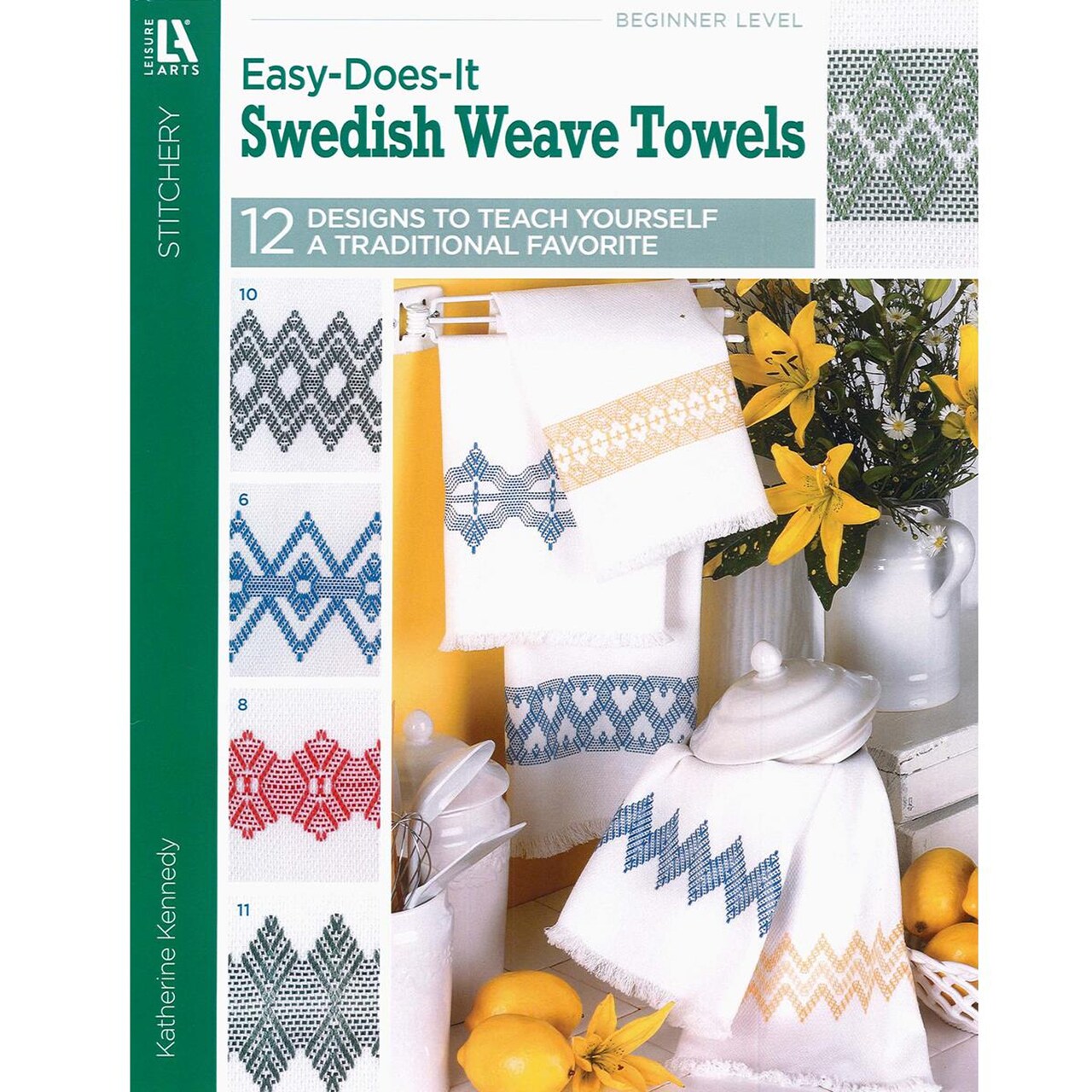 Leisure Arts Easy Does It Swedish Weave Towels, traditional swedish weaving, huck weaving Sewing Book with 12 traditional patterns, 20 pages, soft cover